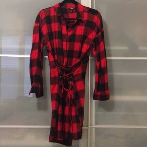 Express Corset Flannel Dress